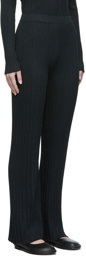 DRAE Black Rib Glitter Trousers