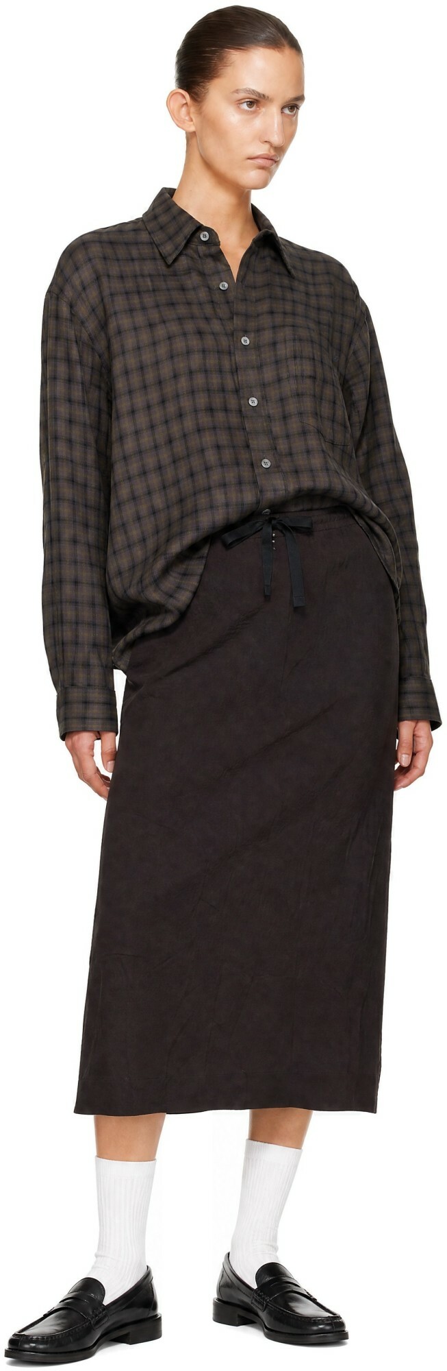 Dunst Gray Checked Flannel Shirt