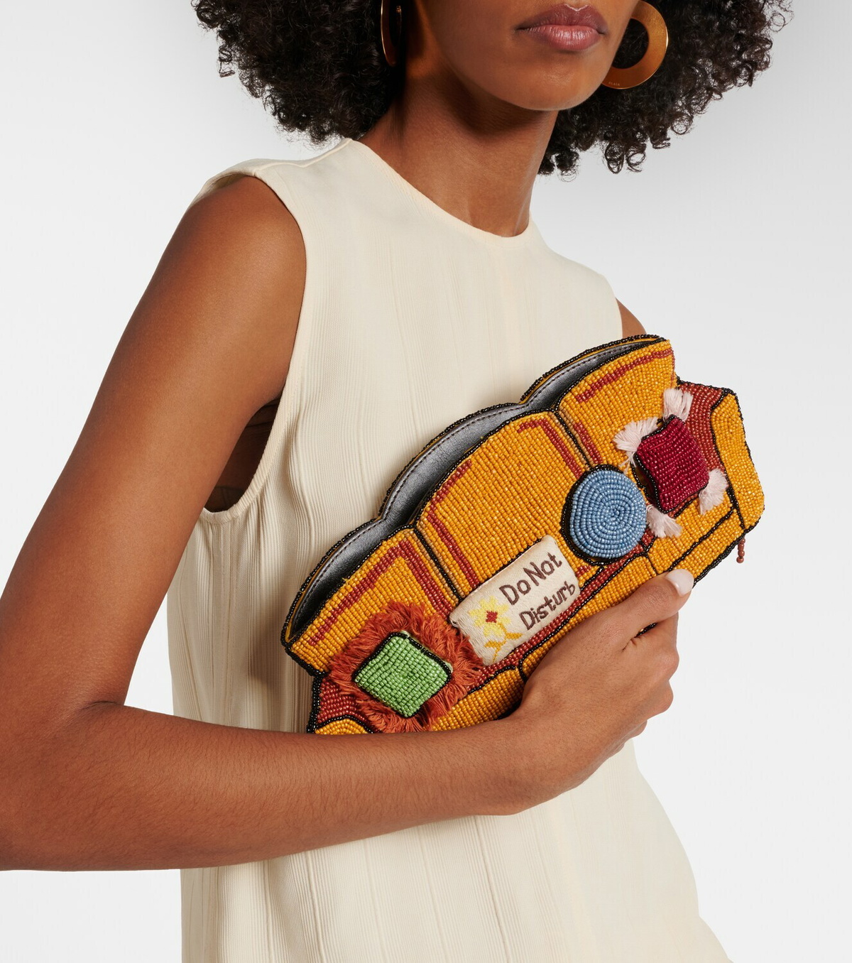 Staud Couch beaded clutch
