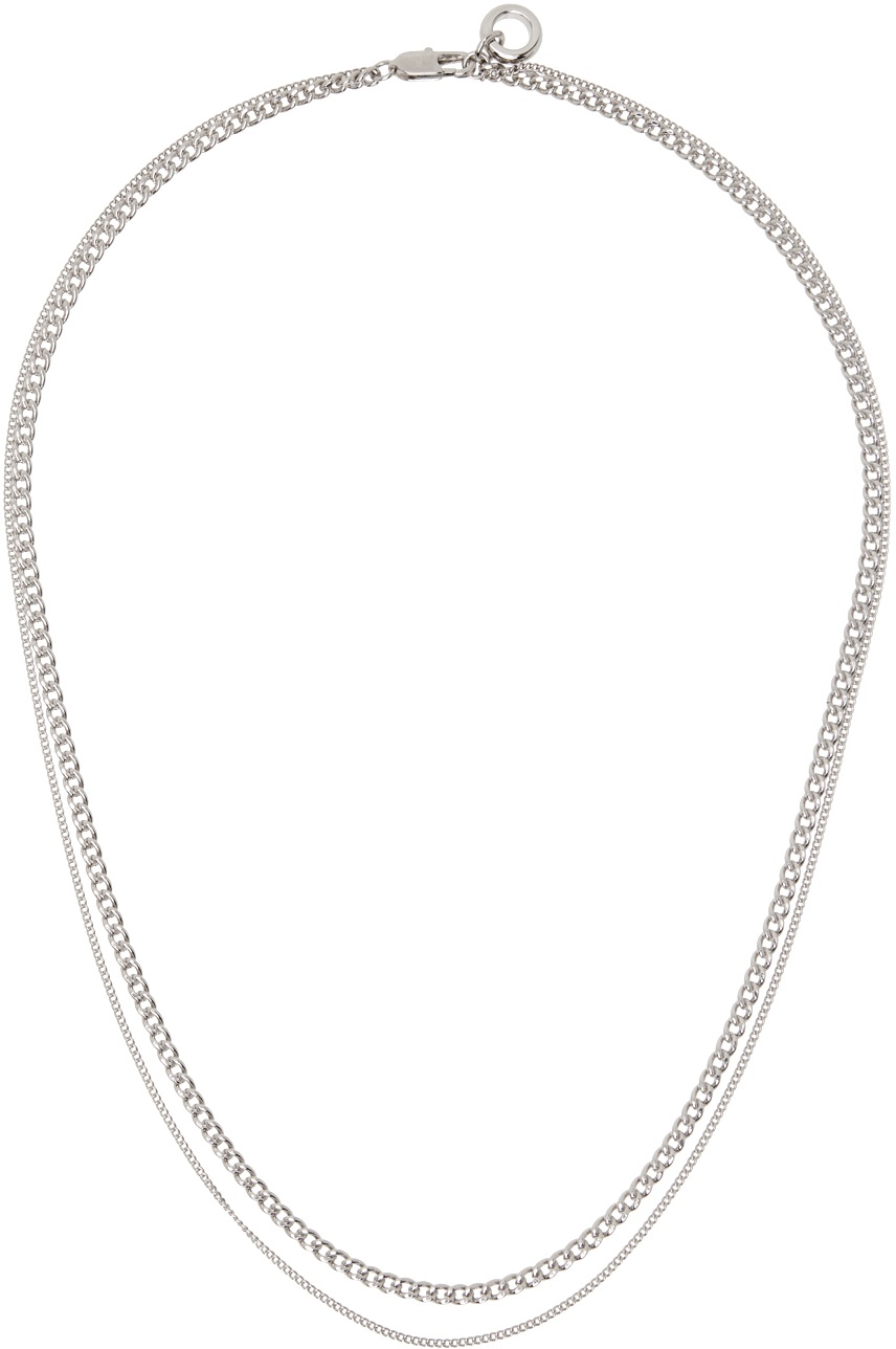 A.P.C. Silver Minimalist Necklace