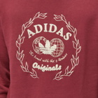 Adidas Men's Crew Sweat in Shadow Red