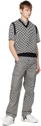 Ksubi Black & White Fugitive Check Out Cargo Pants