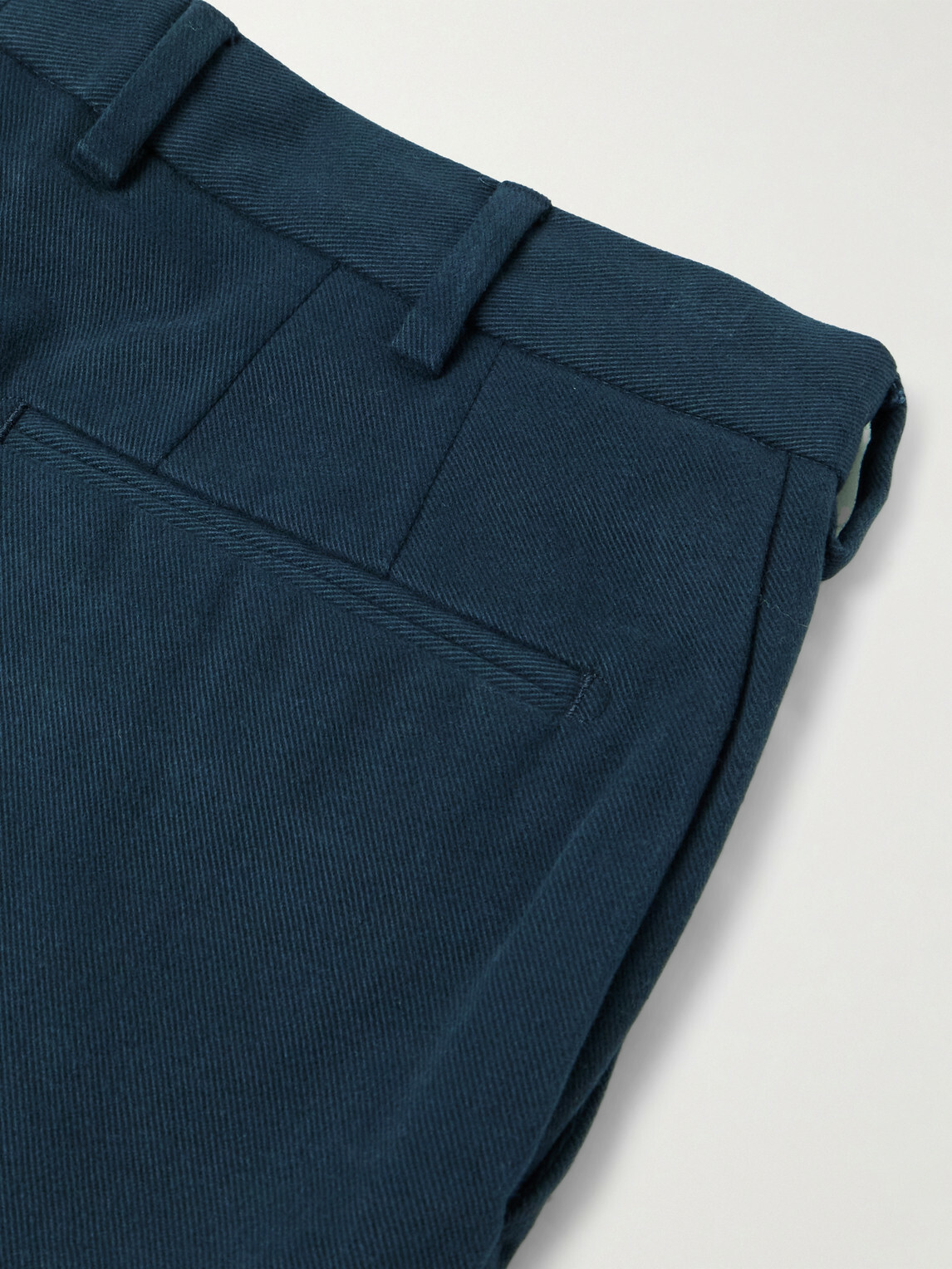 Thom Sweeney - Straight-Leg Cotton-Twill Trousers - Blue
