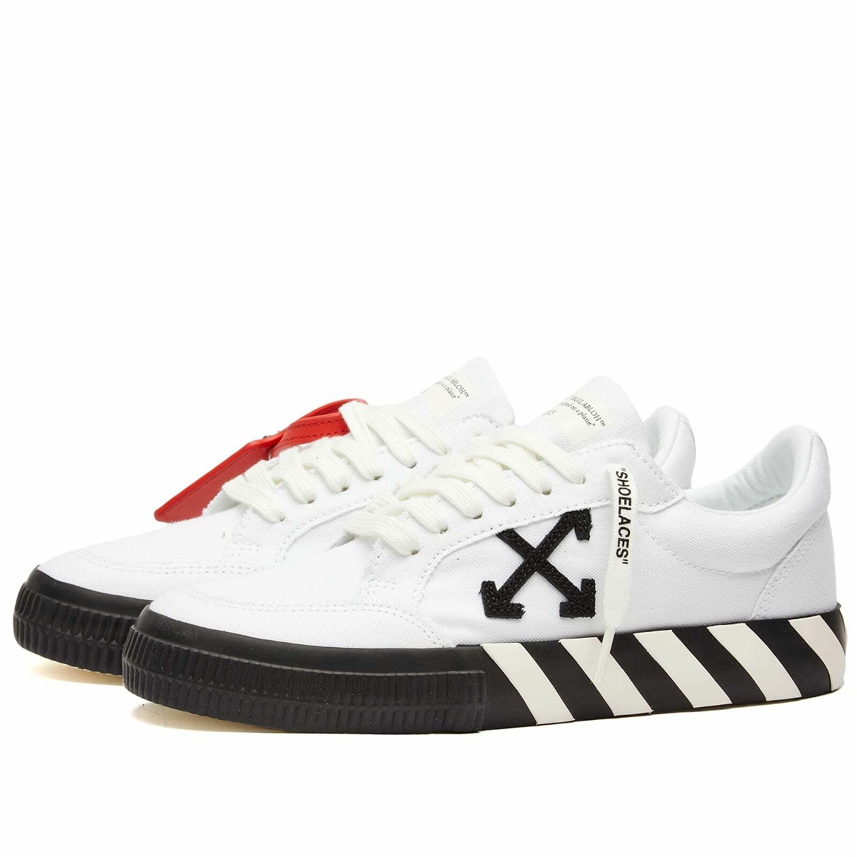 Photo: Off-White Women's Low Vulcanized Canvas Sneakers in White