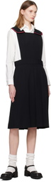 Comme des Garçons Girl Black Square Collared Pinafore Midi Dress
