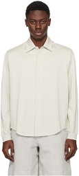 Lady White Co. Beige Button-Down Shirt