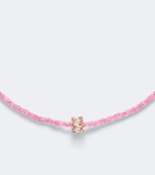 Suzanne Kalan Infinite 18kt rose gold beaded necklace with spinels and diamonds