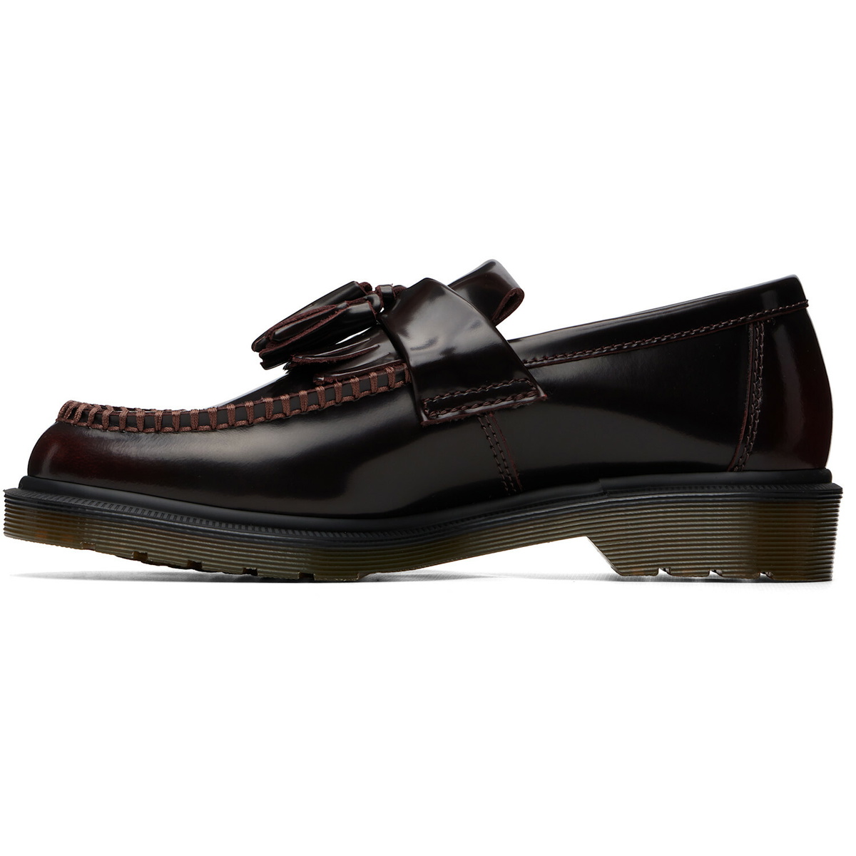 Dr. Martens Burgundy Adrian Arcadia Leather Tassel Loafers