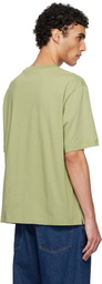 Maison Kitsuné Green Embossed Profile Fox Oversize T-shirt
