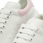 Alexander McQueen Men's Wedge Sole Sneakers in White/Ice Pink