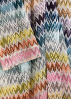 Missoni Zigzag-intarsia Metallic-knit Cardigan Silver