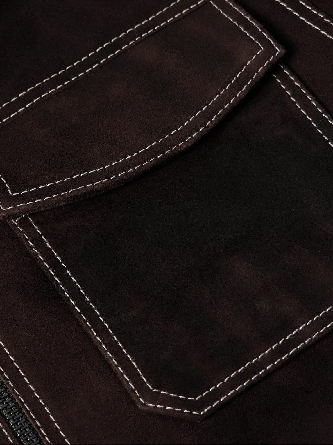 Oliver Spencer - Suede Jacket - Brown