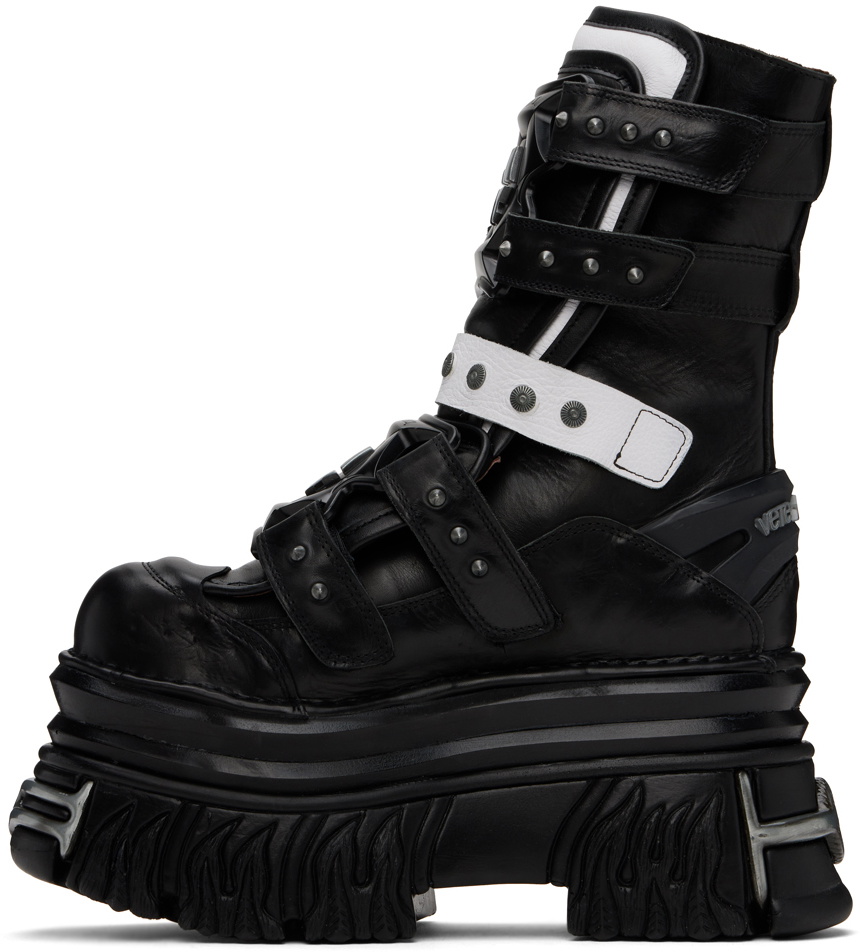 VETEMENTS Black & White New Rock Edition Gamer Boots