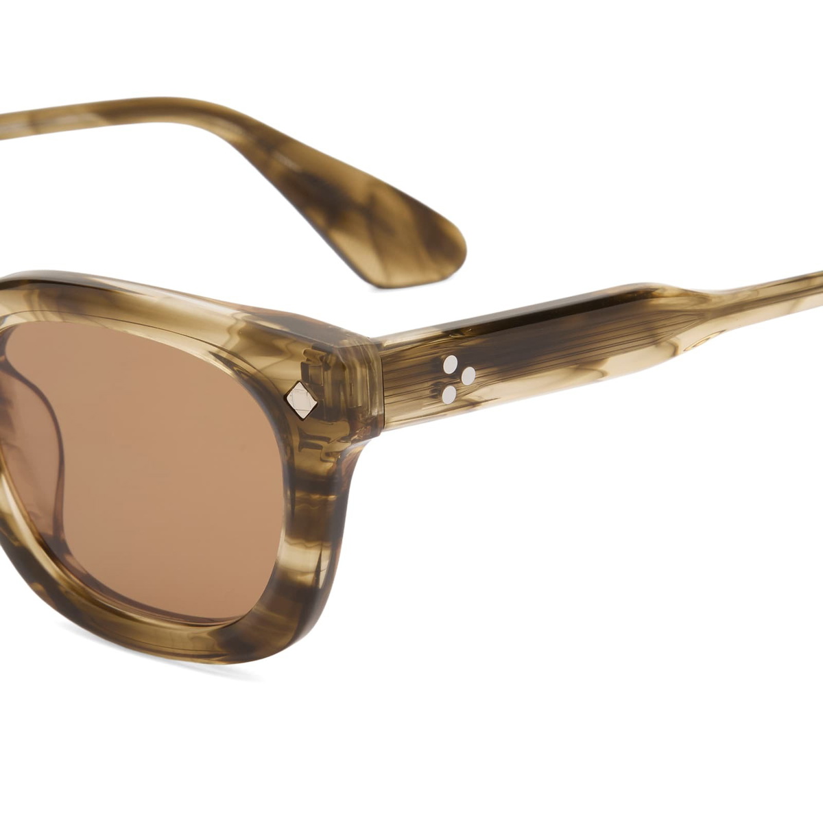 Lunetterie Générale One More Night Sunglasses in Olive/Palladium 