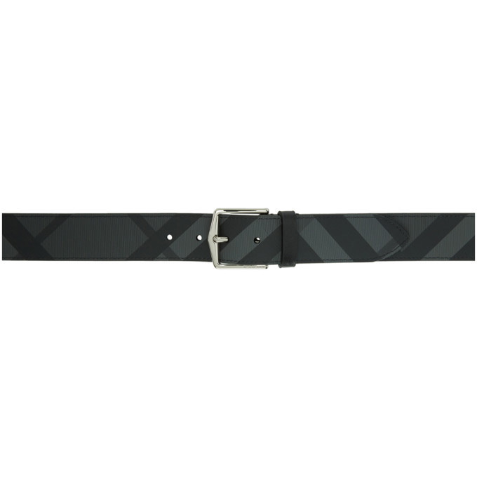 Checked Belt in Grey - Burberry