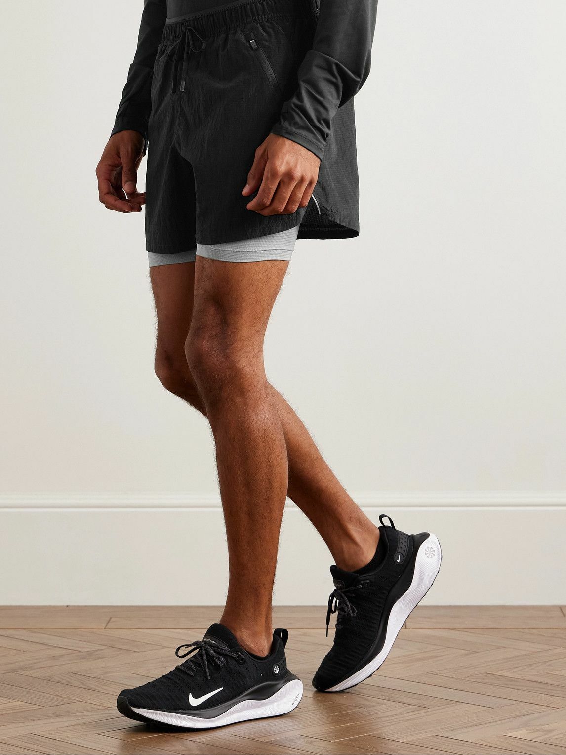 Nike Running - Stride 2-in-1 Nylon-Ripstop and Dri-FIT Shorts - Black