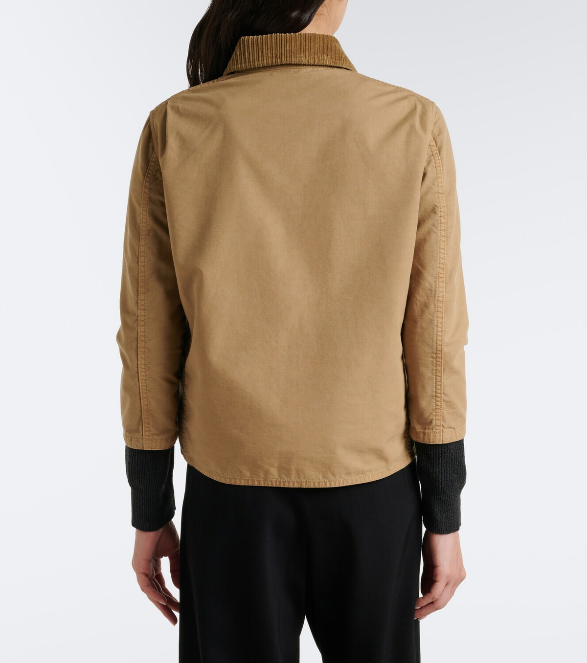 The Row Benka corduroy-trimmed cotton jacket