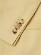 De Petrillo - Linen and Cotton-Blend Blazer - Yellow