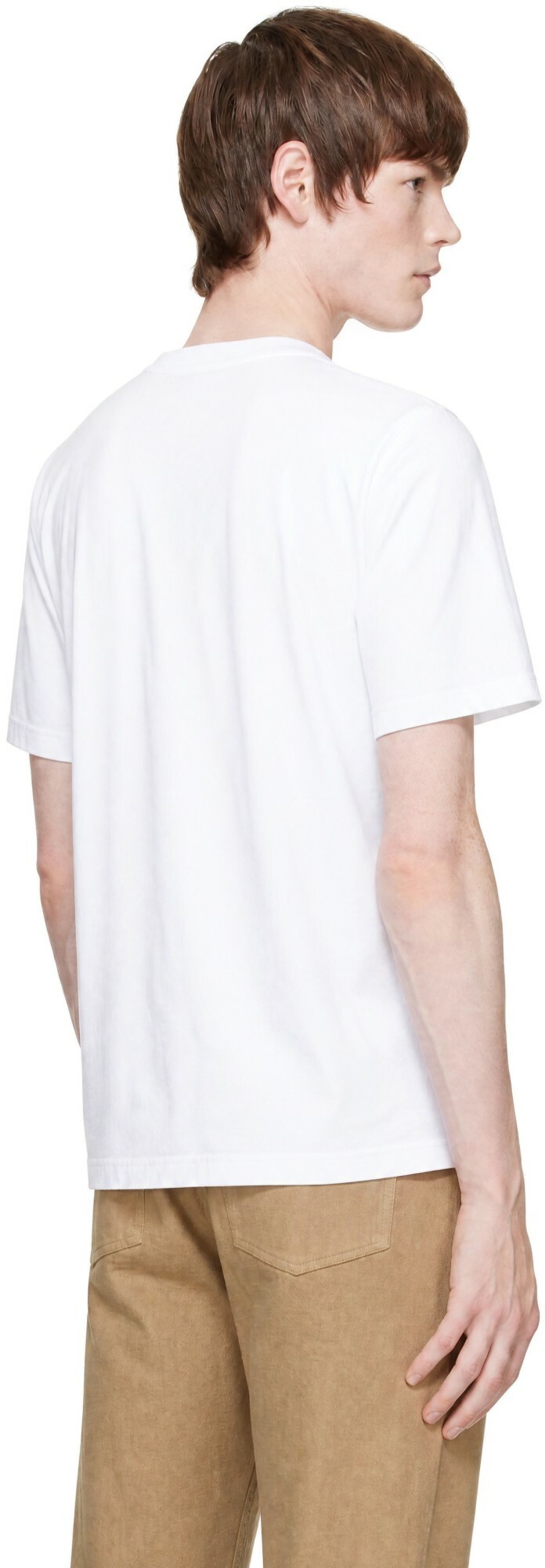 Maison Kitsuné White Red Profile Fox Comfort T-shirt