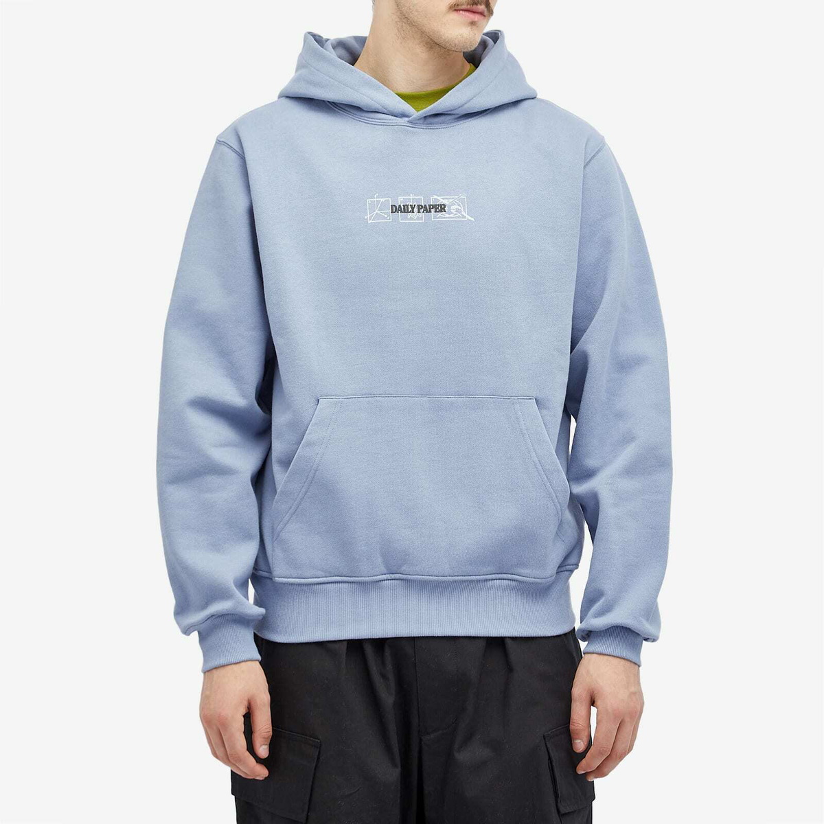 Daily Paper Men's Mirror Hoodie in Country Blue