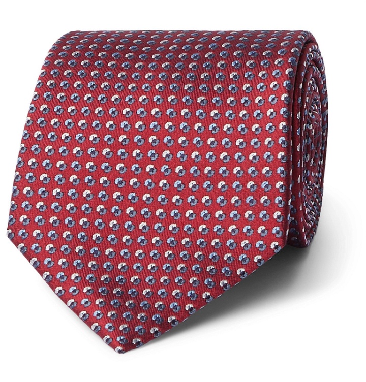 Photo: Brioni - 8cm Silk-Jacquard Tie - Red