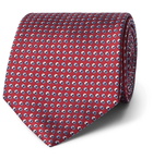 Brioni - 8cm Silk-Jacquard Tie - Red