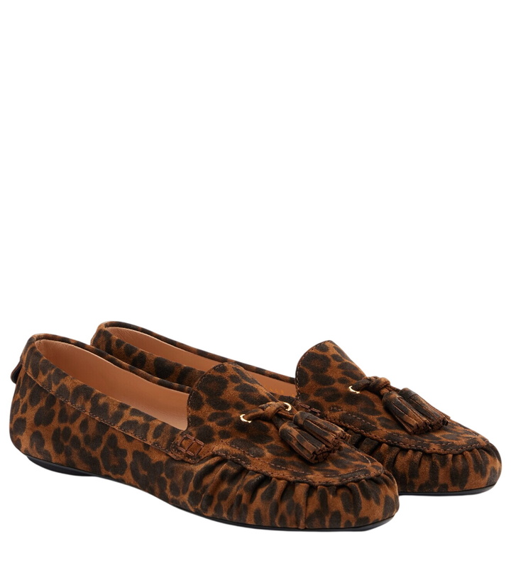 Photo: Gianvito Rossi Leopard-print suede loafers