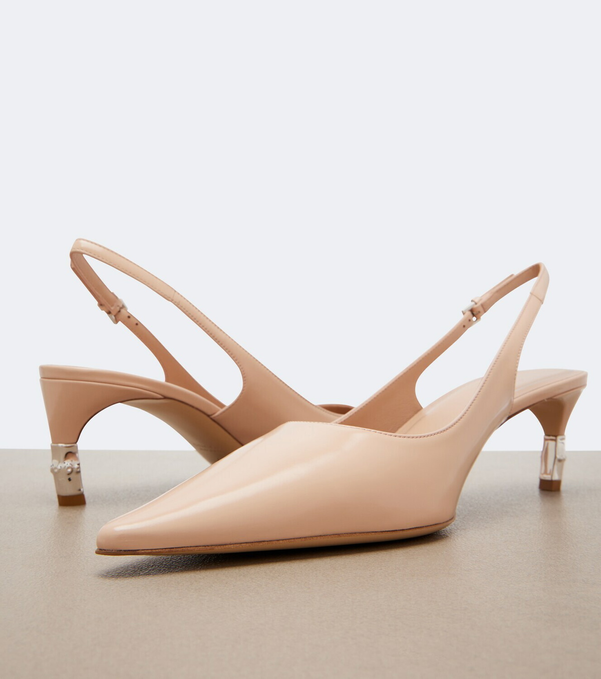 Gucci Castello leather slingback pumps