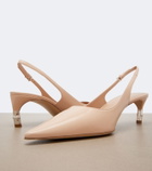 Gucci Castello leather slingback pumps