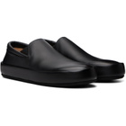 Marsèll Black Cassapelle Leather Slip On Sneakers
