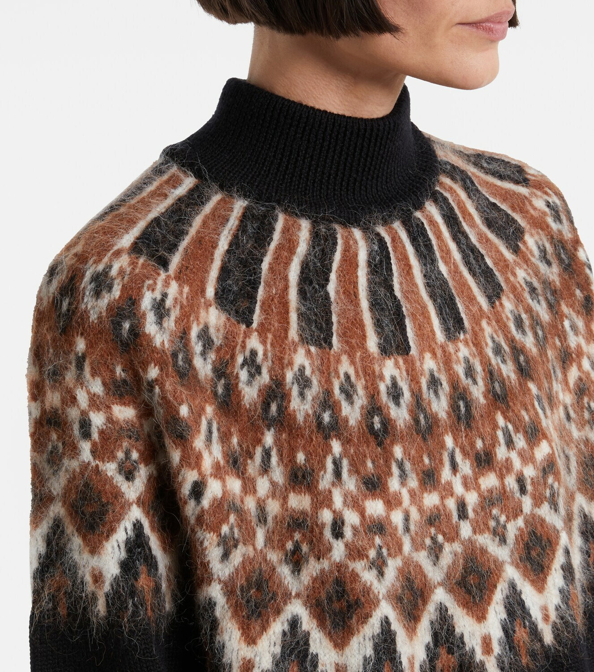 Staud Liza Fair Isle wool-blend sweater dress