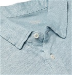 Hartford - Slub Linen Polo Shirt - Light blue