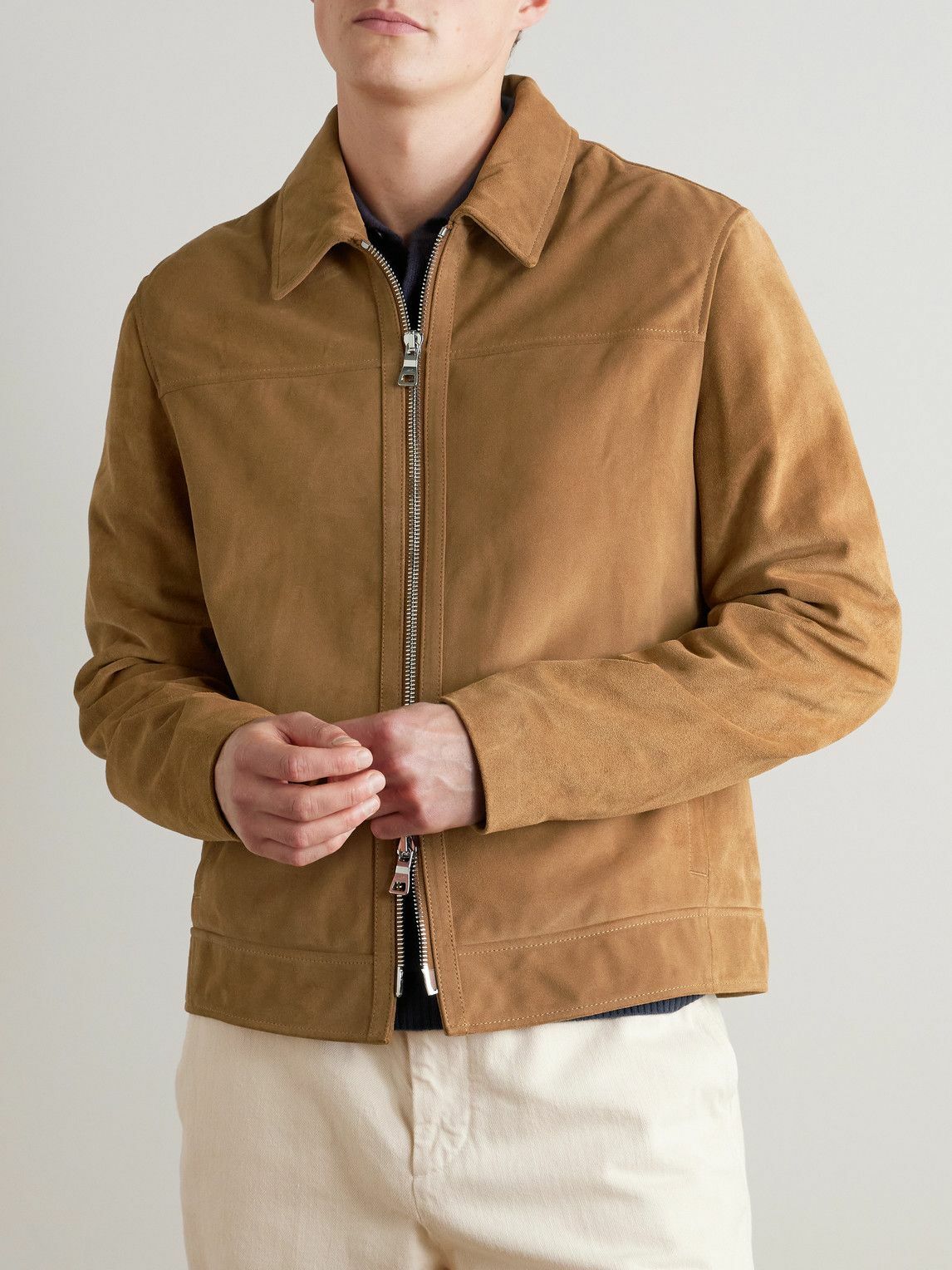 Mr P. - Suede Coach Jacket - Brown