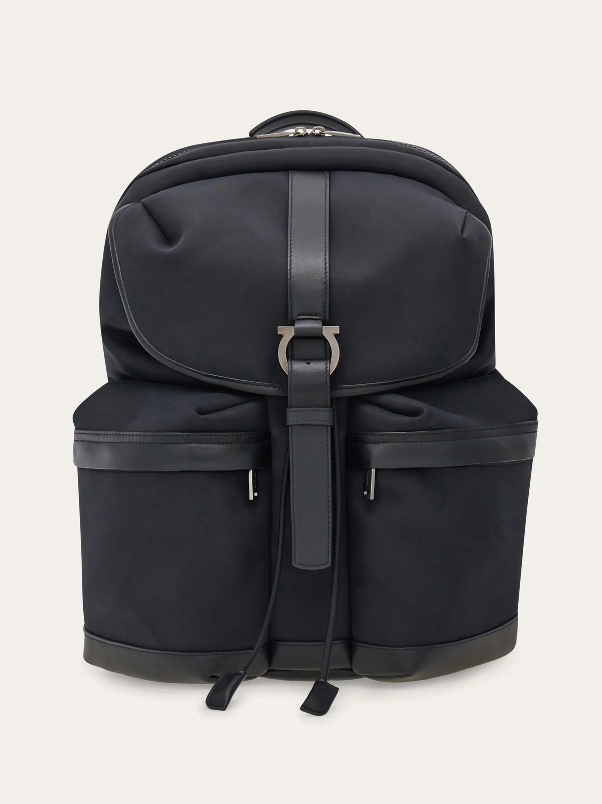 Ferragamo Mens Canvas backpack in Black