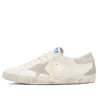 Golden Goose Men's Super Star Suede Sneaker in White/Ice/Grey