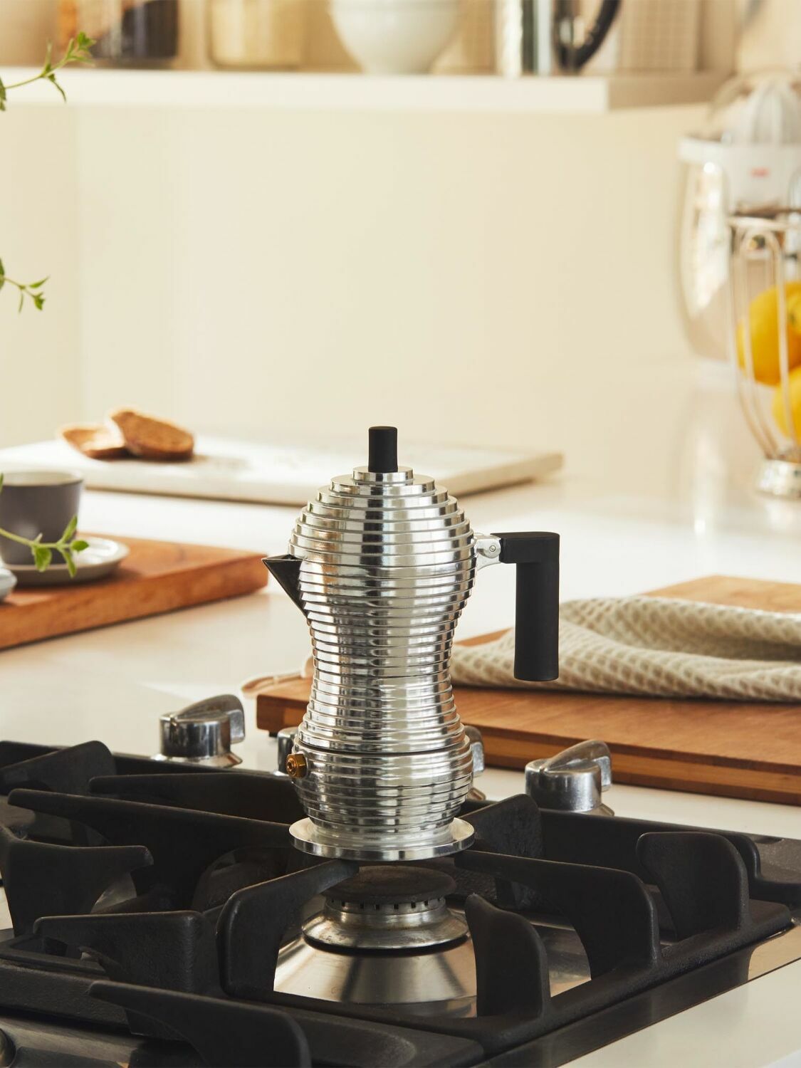 ALESSI Pulcina 6-cup Moka Espresso Maker