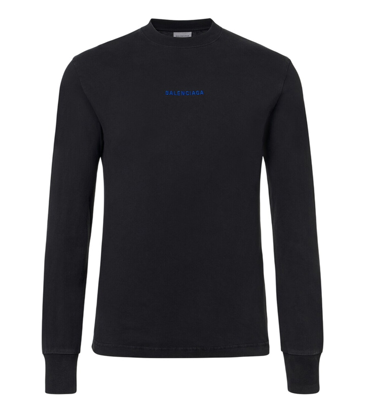 Photo: Balenciaga Logo cotton jersey T-shirt