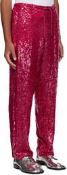 Dries Van Noten Pink Penny Long Trousers