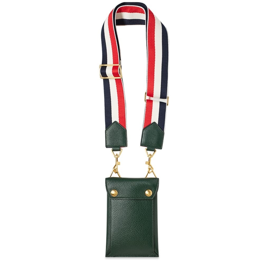 Photo: Thom Browne Leather Phone Holder Bag with Grosgrain Strap