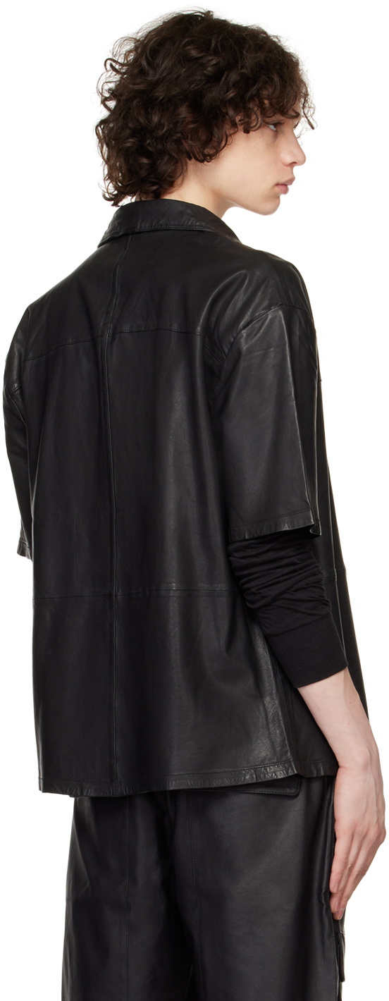 FREI-MUT Black Disguise Leather Shirt