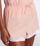 Posse Tabitha lace-trimmed shorts
