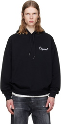 Dsquared2 Black D2 Signature Relax Fit Hoodie