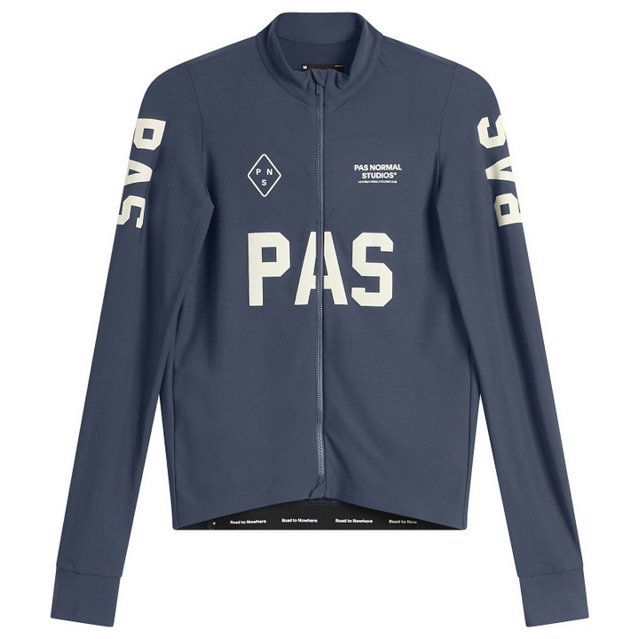 Photo: Pas Normal Studios Men's PAS Mechanism Long Sleeve Jersey in Navy