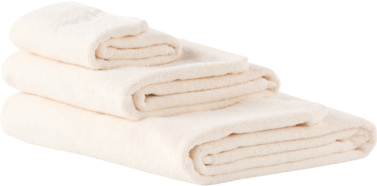 Tekla Off-White Terrycloth Towel Set, 3 pcs