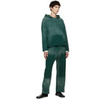 Les Tien Green Heavyweight Raw Raglan Hoodie