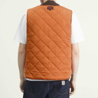 Pleasures Men's Horns Denim Vest in Brown Plaid