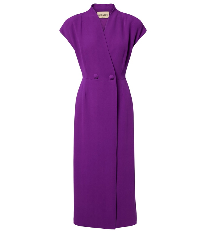 Valentino Green Pleated Dress Valentino