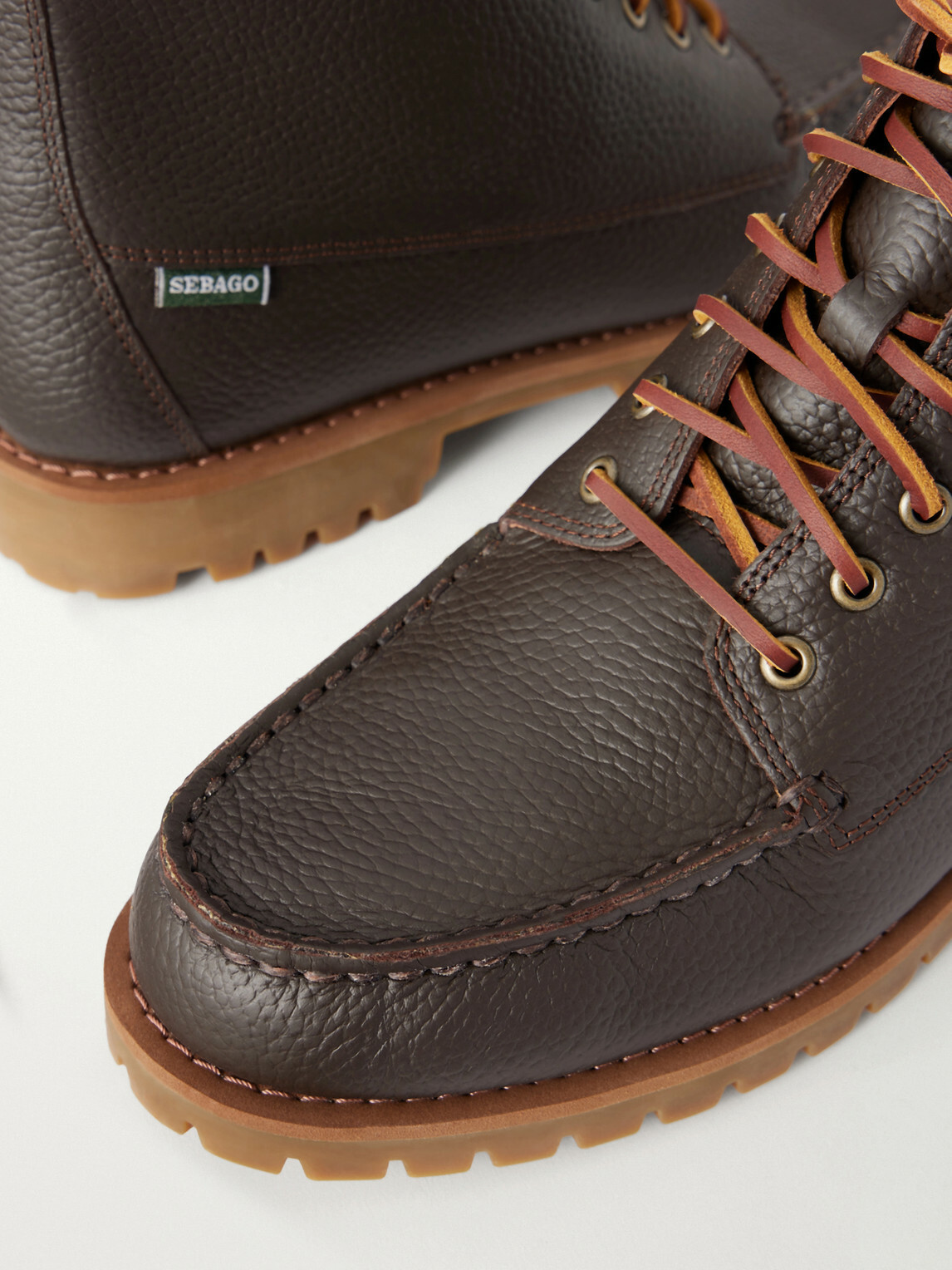 Sebago - Carter Full-Grain Leather Lace-Up Boots - Brown