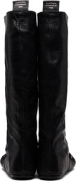 Acne Studios Black Slouch Saddle Tall Boots