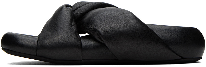【関税＆送料込み】Marni Black Leather Sandals Marni Sandal – Kick Pleat